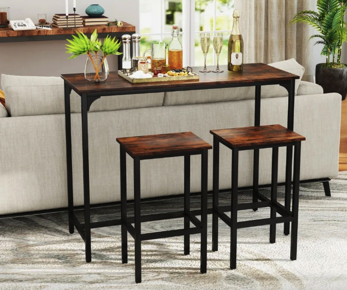 Барный стол со стульями для кухни и гостиной в стиле Loft комплект мебели Hoobro Киев - изображение 3