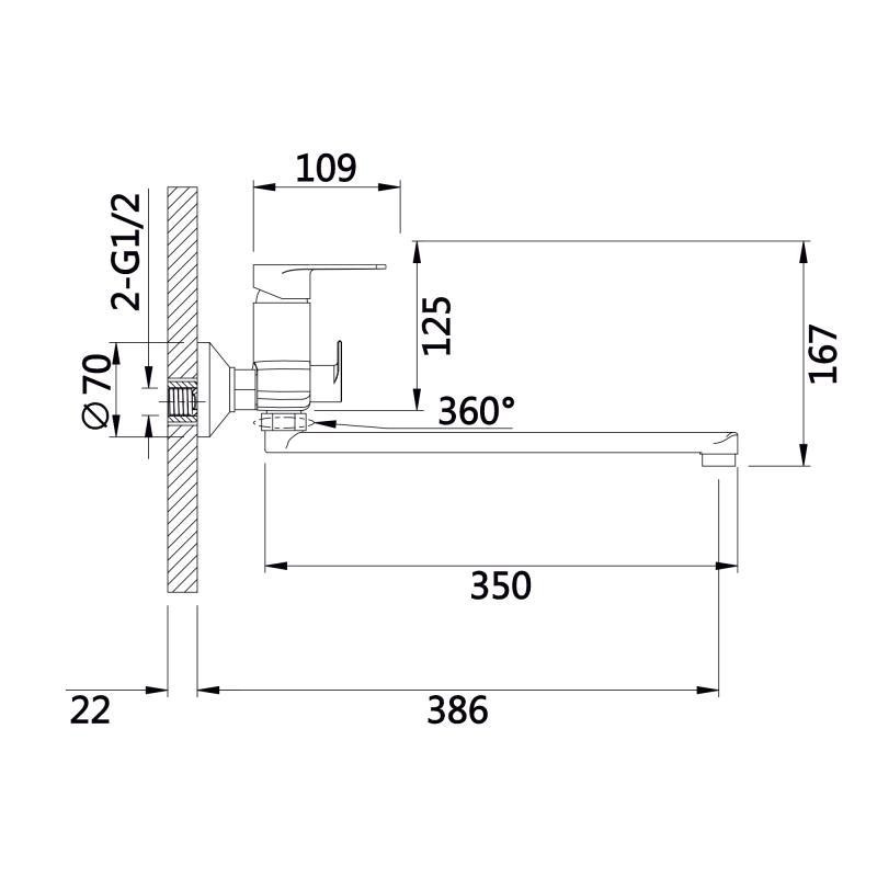 Смеситель для ванны c душевым гарнитуром Qtap Aries QTARI2601CRM45558 Chrome Киев - изображение 7