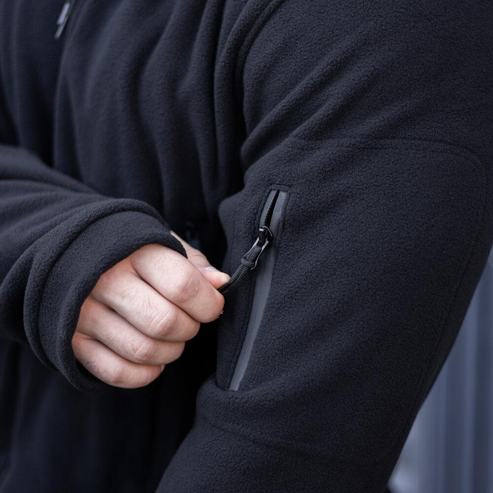 Толстовка мужская флисовая на молнии Pobedov Explorer черная Киев - изображение 2