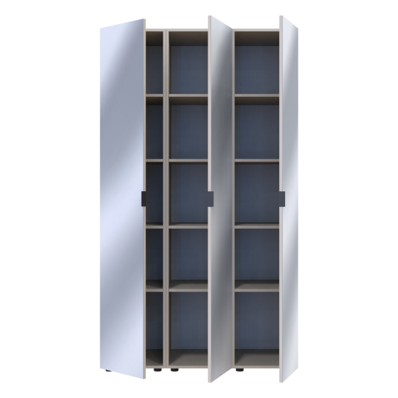 Комплект пеналів для одягу Doros Гелар (3 шт.) 117х49,5х203,4 см 3 Дзеркала/Кашемір (DRS-011262) Львів