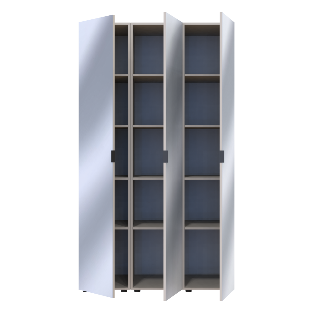 Комплект пеналів для одягу Doros Гелар (3 шт.) 117х49,5х203,4 см 3 Дзеркала/Кашемір (DRS-011262) Львів - фото 4