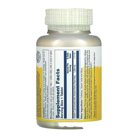 Вітамін С Solaray Vitamin C with Rose Hips &amp; Ace 1000 мг 100 таблеток Луцьк