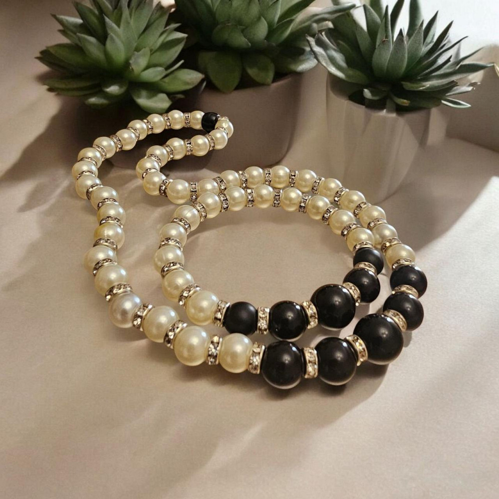 Намисто буси  Елегантність перлів та сапфіру ожерелье PaGo Одеса - фото 2