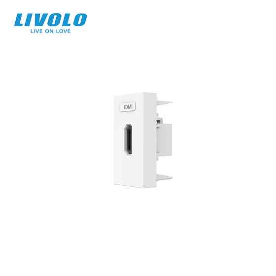 LIVOLO HDMI розетка LIVOLO 1.4, біла, модуль 0.5 поста, для телевізора / ПК (VL-FCHD-1WP) Коломия