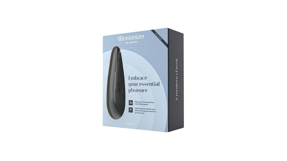 Вакуумний кліторальний стимулятор Womanizer Classic 2 - Black, 10 режимів, функція Afterglow Sex Aura Київ - фото 8