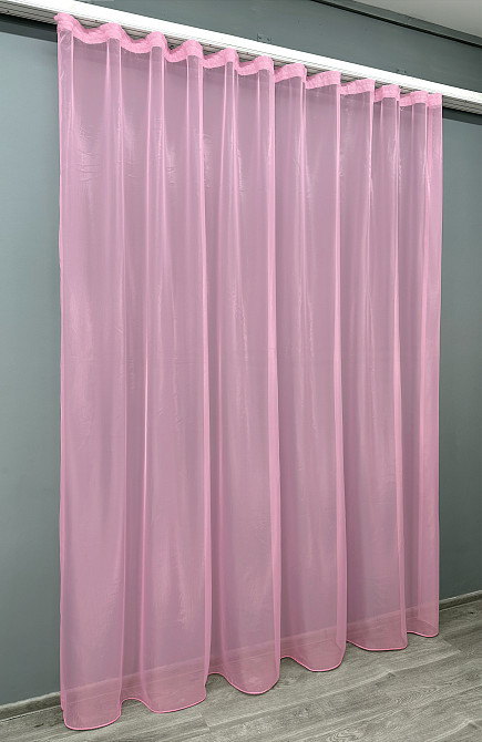 Тюль VR-Textil 002т Органза однотонна Рожевий 400х250 см (42-0493) Київ - фото 3