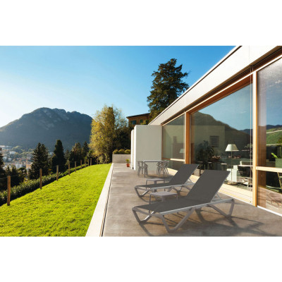 Шезлонг PAPATYA Wave серо-коричневый сетка серо-коричневый (4168) Винница - изображение 3