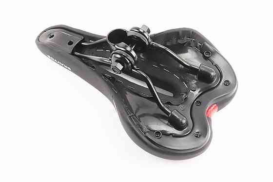 Сидіння MTB 280x160мм, чорно-біло-червоне YF-1050 Київ