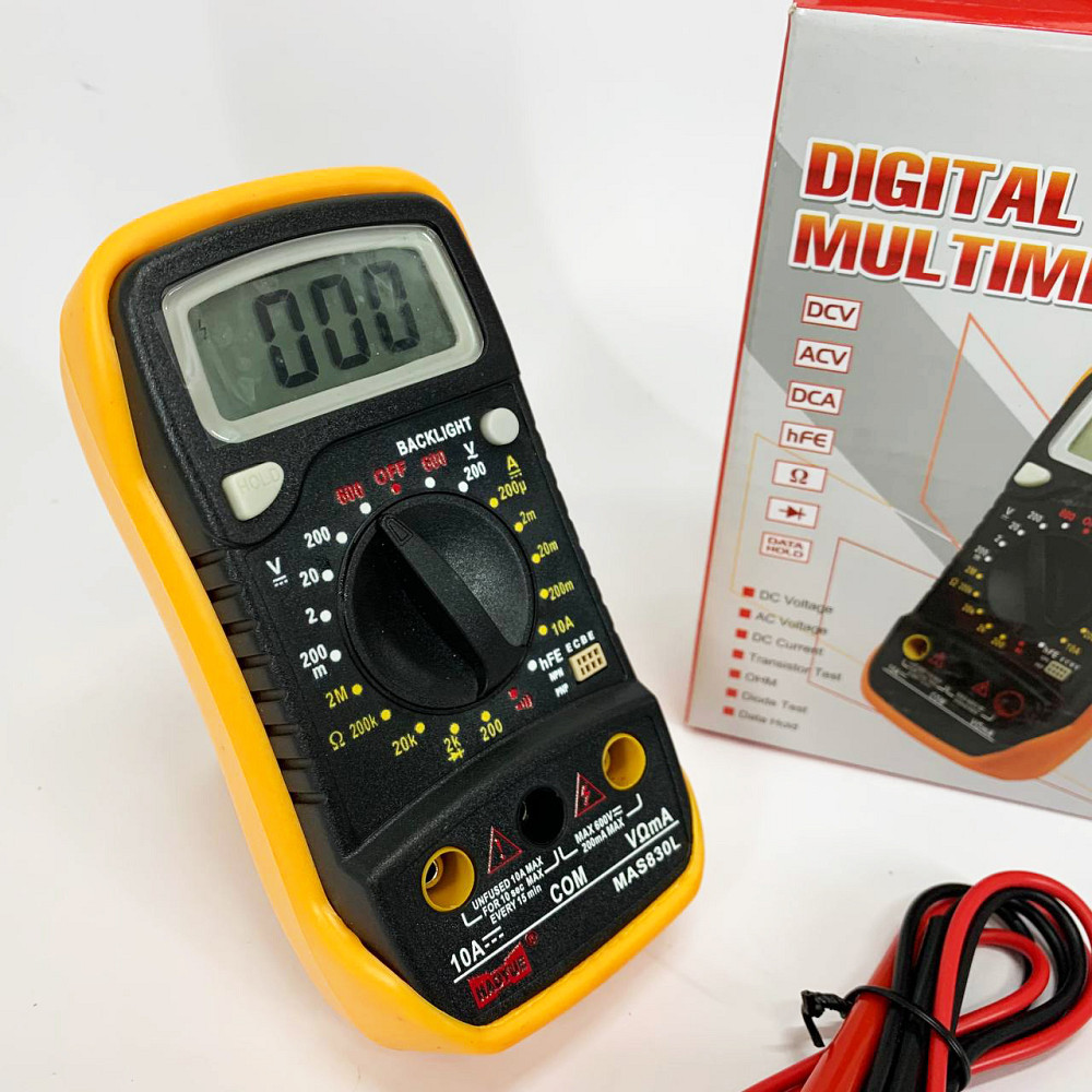 Портативний мультиметр тестер HAOYUE MAS830L, Мультиметр тестер цифровий точний, Мультиметри портативні BV-20 Івано-Франківськ - фото 6
