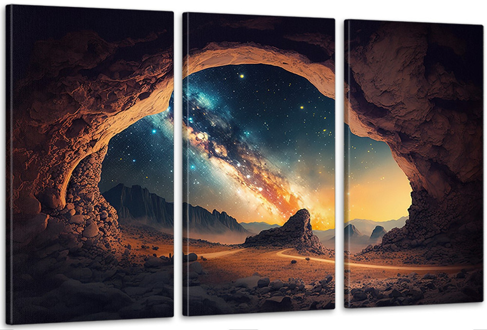 Модульная картина в гостиную / спальню  Зоряний шлях    ART-135_3A 70х130 см Киев - изображение 1