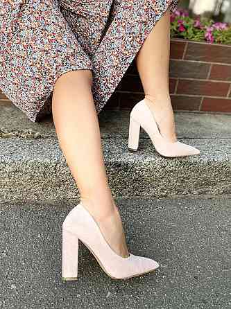 Seastar Туфлі жіночі SEASTAR пудра еко-замша каблук 10см 36р. 40р. (2756) Коломия