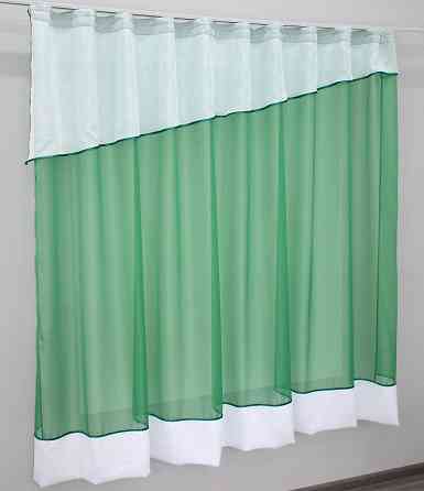 Кухонная занавеска VR-Textil № 047к арка зеленый с белым 260х170 см (52-0329) Киев