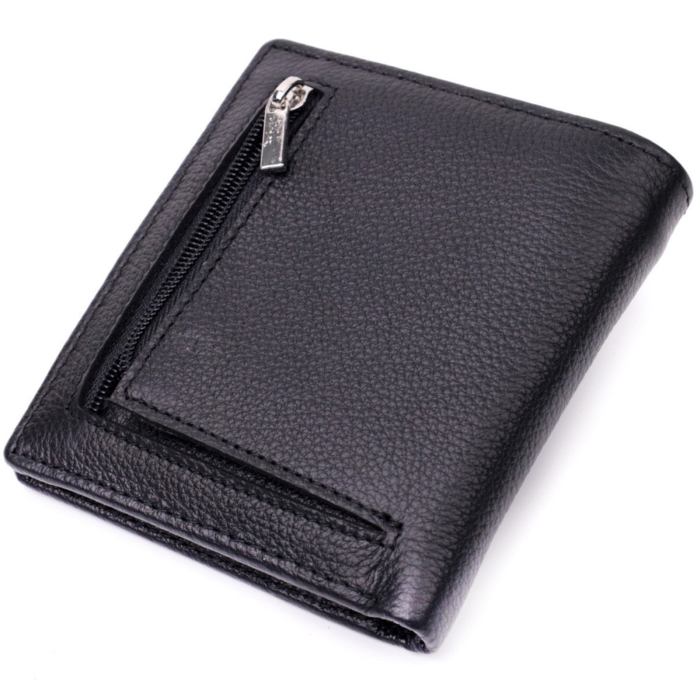 Женский кошелек в классическом черном цвете из натуральной кожи ST Leather 19466 Черный Киев - изображение 2