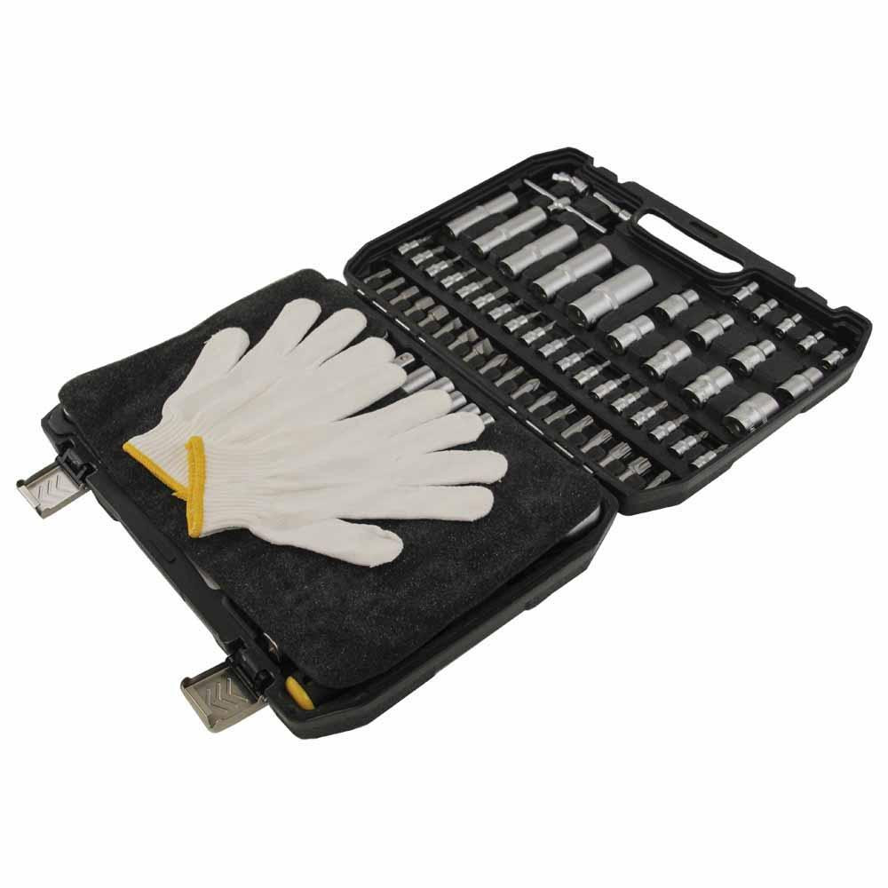 Набор насадок торцевых и бит 1/4