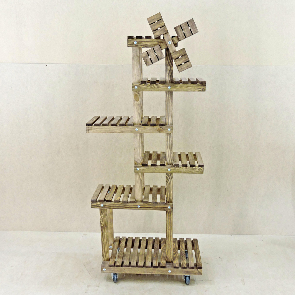 Підставка для квітів "Матурі 3" на коліщатках капучино Миколаїв - фото 4