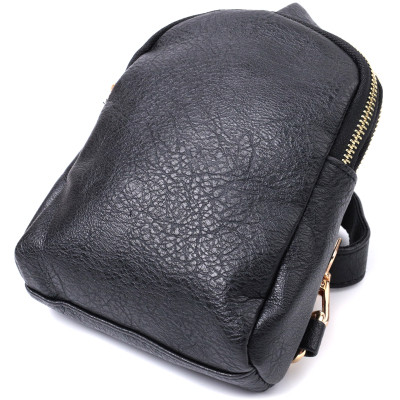 Сумка Vintage Женская через плечо на два отделения из экокожи Черная (22784) Винница - изображение 9