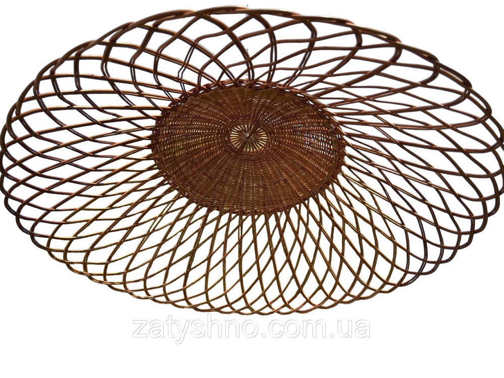 Люстра плетена кругла велика з лози Київ - фото 1