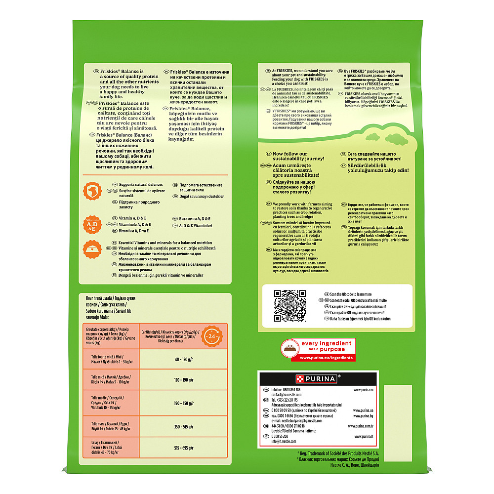 Сухий корм FRISKIES Balance для дорослих собак, з куркою, яловичиною та овочами, 2.4 кг Київ - фото 4