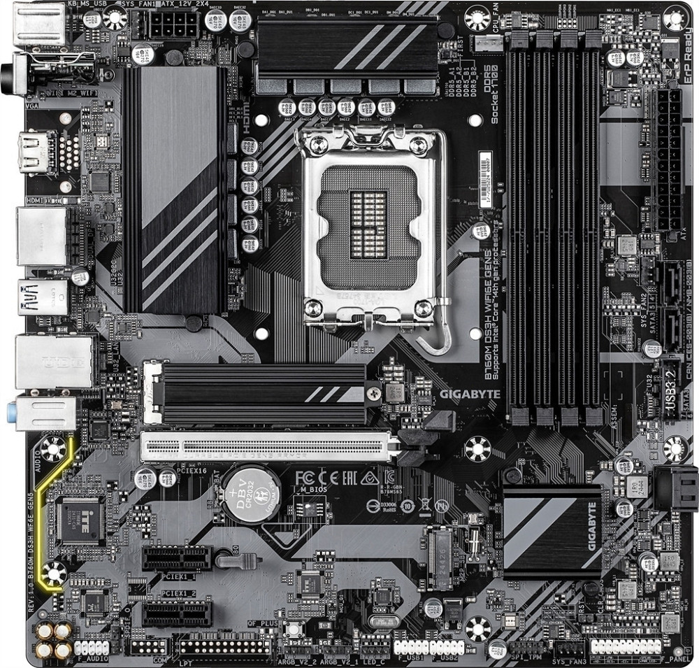 Материнська плата Gigabyte B760M DS3H WiFi6E Gen5 Socket 1700 ( 23491 ) Харьков - изображение 8
