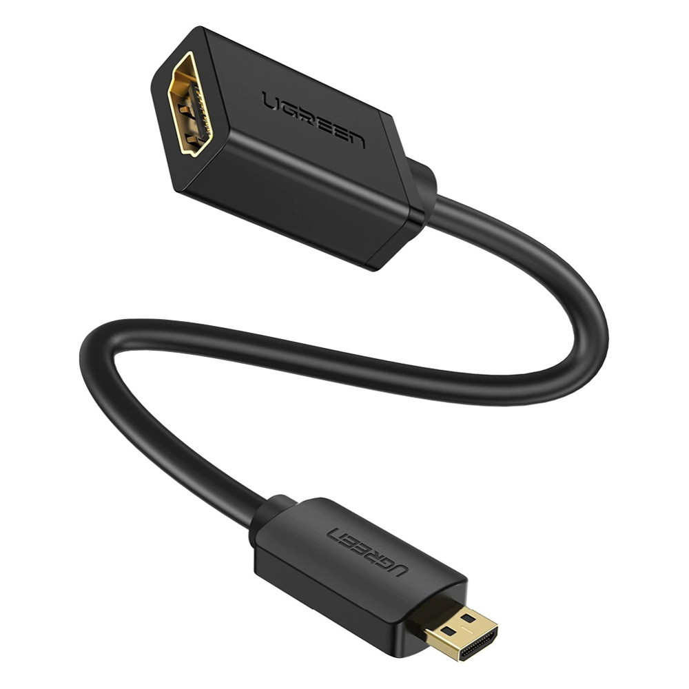 Перехідник UGreen Micro HDMI to HDMI Female Adapter Cable 20134 (Чорний, 22см) Николаев - изображение 2