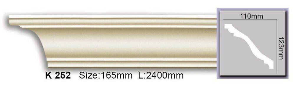 Карниз гладкий поліуретановий Harmony K 252 Дніпро - фото 1