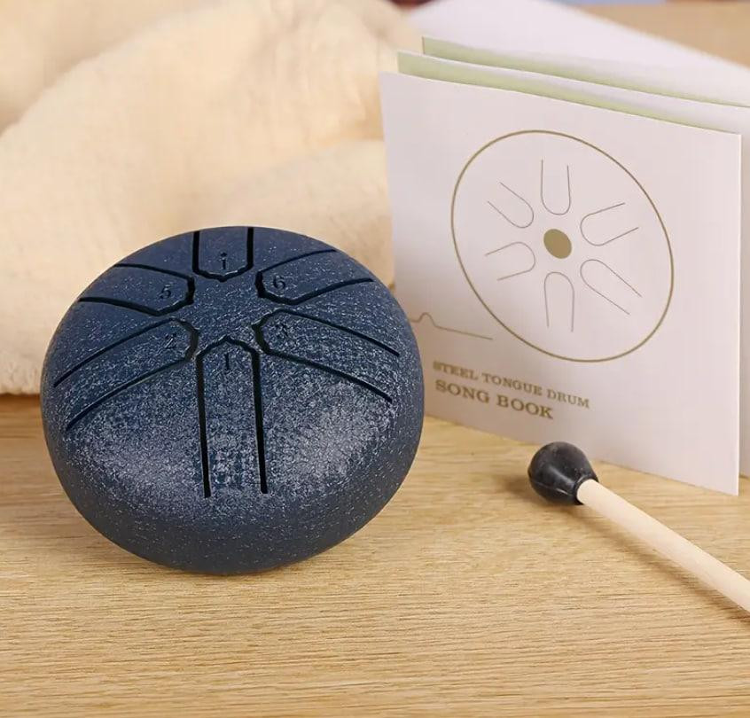 Глюкофон, 3-дюймовий сталевий язичковий барабан на 6 тонів, ідеальний ефірний інструмент для медитац Київ - фото 1