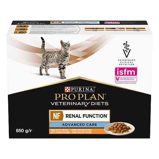 Вологий дієтичний корм PRO PLAN VETERINARY DIETS NF Renal Function Advanced Care для дорослих котів при патології нирок, з куркою, 10х85 г Київ