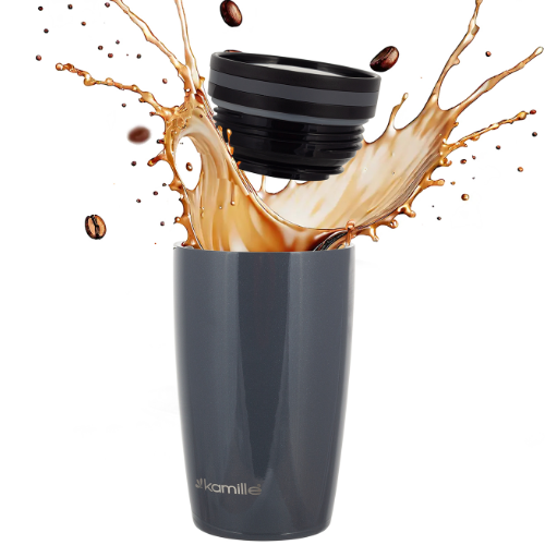 Термочашка 320мл нержавіюча сталь (графіт,синій,сірий) KAMILLE 2157 Житомир - изображение 9