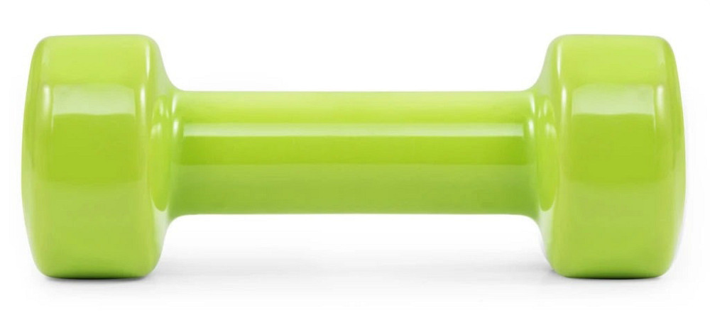 Гантель для занять фітнесом, аеробікою вінілова PowerPlay 4125 Achilles 3 кг, зелена 1 шт Київ - фото 3