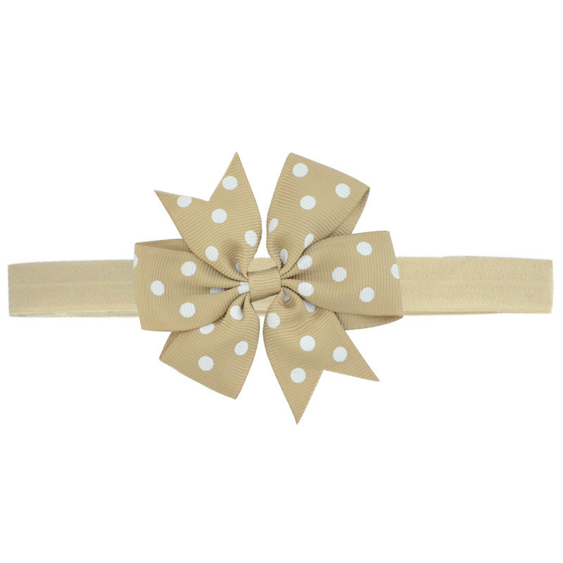 Дитяча пов'язка в горох one size кавовий Київ - фото 1