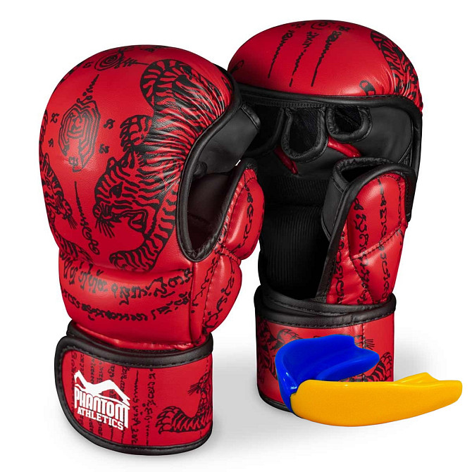 Рукавиці для ММА Phantom Muay Thai Red S/M (капа у подарунок) Кам'янське - фото 1