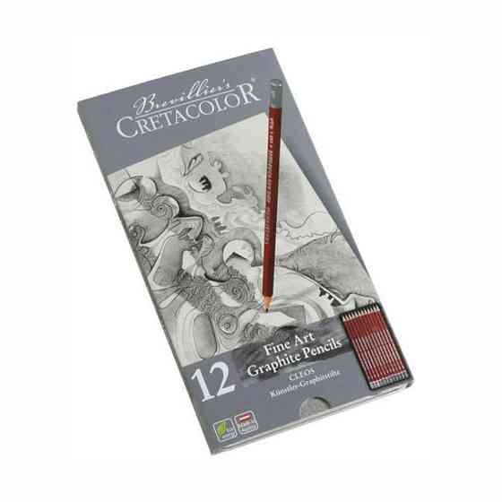 Графитные карандаши Cleos 12шт Cretacolor Киев