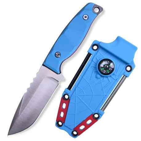 Туристический нож для походов с ножнами и компасом цвет Синий Одесса