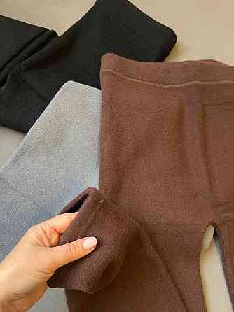 Жіночі базові теплі лосини альпака на хутрі Шоколад Одеса