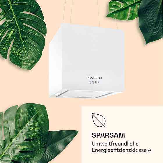 Люстра острівна витяжка 596 м3/год LED-панель EEC A біла (Німеччина, читати опис) Рівне