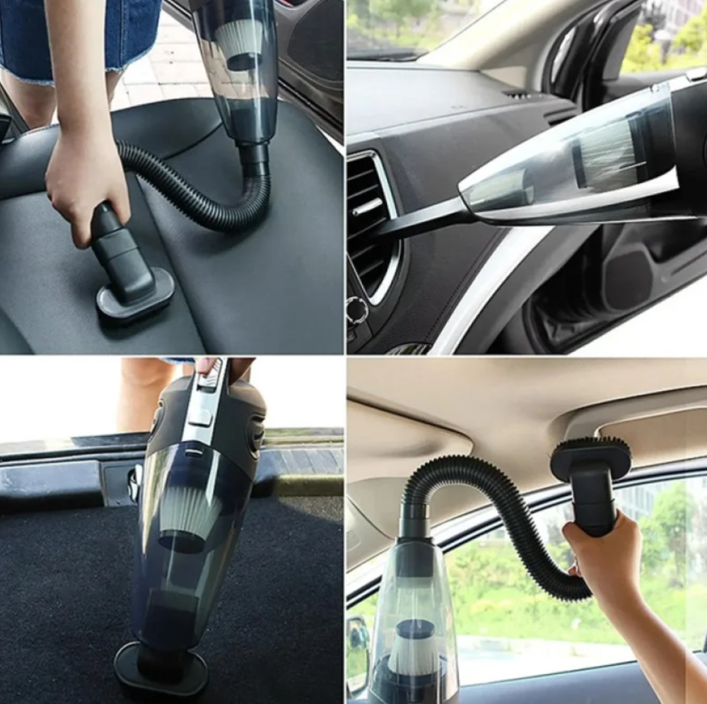 Бездротовий автомобільний пилосос 120Вт з USB зарядкою та насадками для чищення салону та деталей авто Одеса - фото 3
