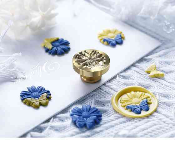 Набор из 5 латунных клише для сургучной печати, 30 мм, винтовое крепление Киев