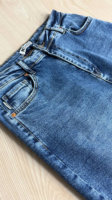 Джинсы женские Mikaletta 13125 MOM comfort большие размеры стрейчевые синие, синий, 33, 33, 89 см, 112 см Киев - изображение 3