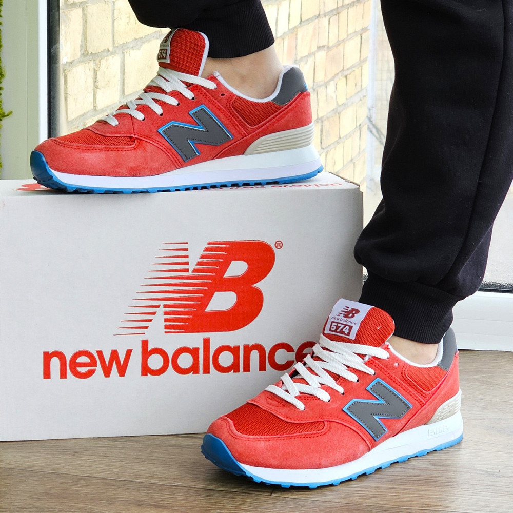 Мужские Кроссовки New Balance 574 Красные Нью Баланс (размеры: 41,43,45) Видео Обзор Днепр - изображение 1