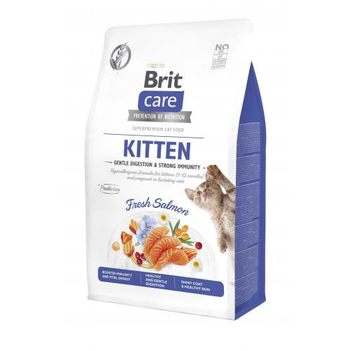 Корм сухий Brit Care Cat Grain Free Kitten Gentle Digestion Strong Immunity для кошенят для міцного імунітету з лососем 400 Київ - фото 1