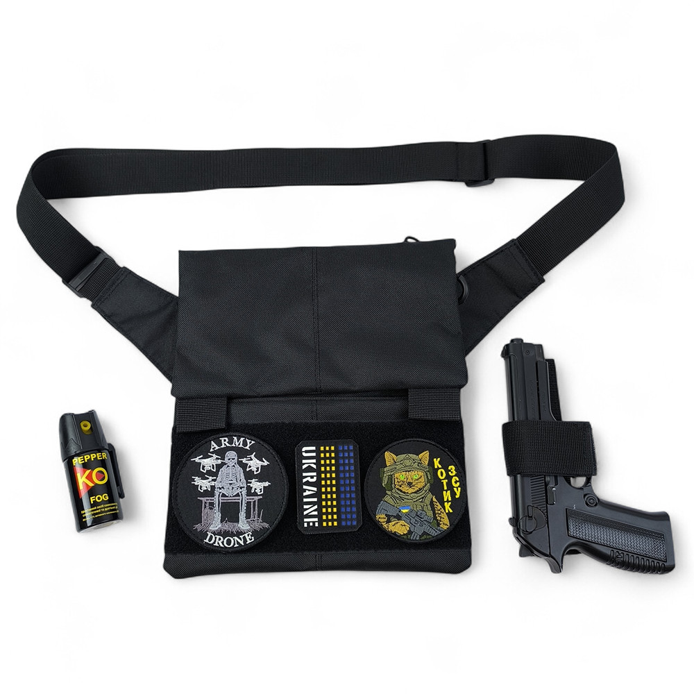 Мужская стеганая сумка через плечо, Мужская тактическая сумка барсетка через плечо OK-88 Львов - изображение 17