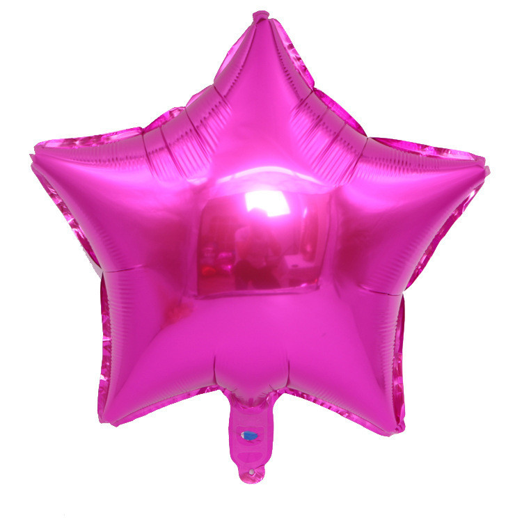 Кулька зірочка фольгована 10 дюймів малиновий Київ - фото 1