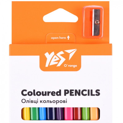 Олівці кольорові Yes Orange Line 24 кольорів з точилкою (290754) Вінниця - фото 2