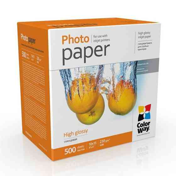 Фотопапір CW глянсовий 230 г/м2 10x15 см 500 л (PG2305004R) 10х15 см Харьков