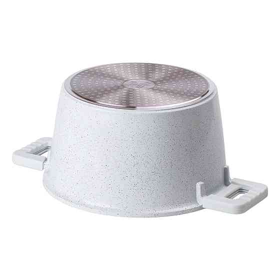 Алюминиевая кастрюля с керамическим антипригарным покрытием Ø 24 см Белая MGC HP-4-441 Киев