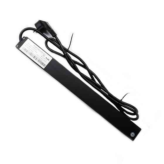 Мережевий фільтр CSV 1U 19" (WT-2261A-GER-8WAY-1.8) чорний, 8 розеток з вимикачем, довжина кабелю 1.8м Київ