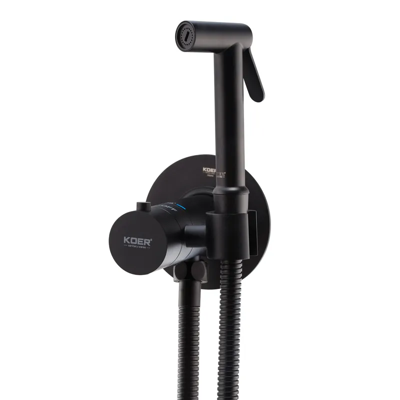 Вбудований термостатичний змішувач для гігієнічного душа Koer KB-24029-05 чорний (KR5494) Харків - фото 1
