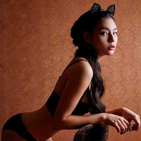 Женский обруч с кошачьими ушками - Чёрный – Эротическое бельё Винница