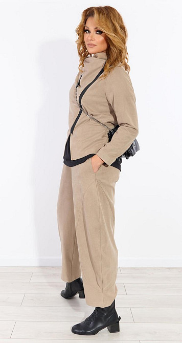 Стильний замшевий костюм зі штанами (48) Київ - фото 4