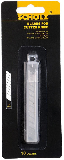 Лезо для канцелярського ножа 9 мм "Scholz" (за 10 шт.), 4507, шт Київ - фото 1